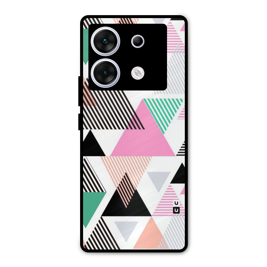 Stripes Abstract Colors Metal Back Case for Infinix Zero 30 5G