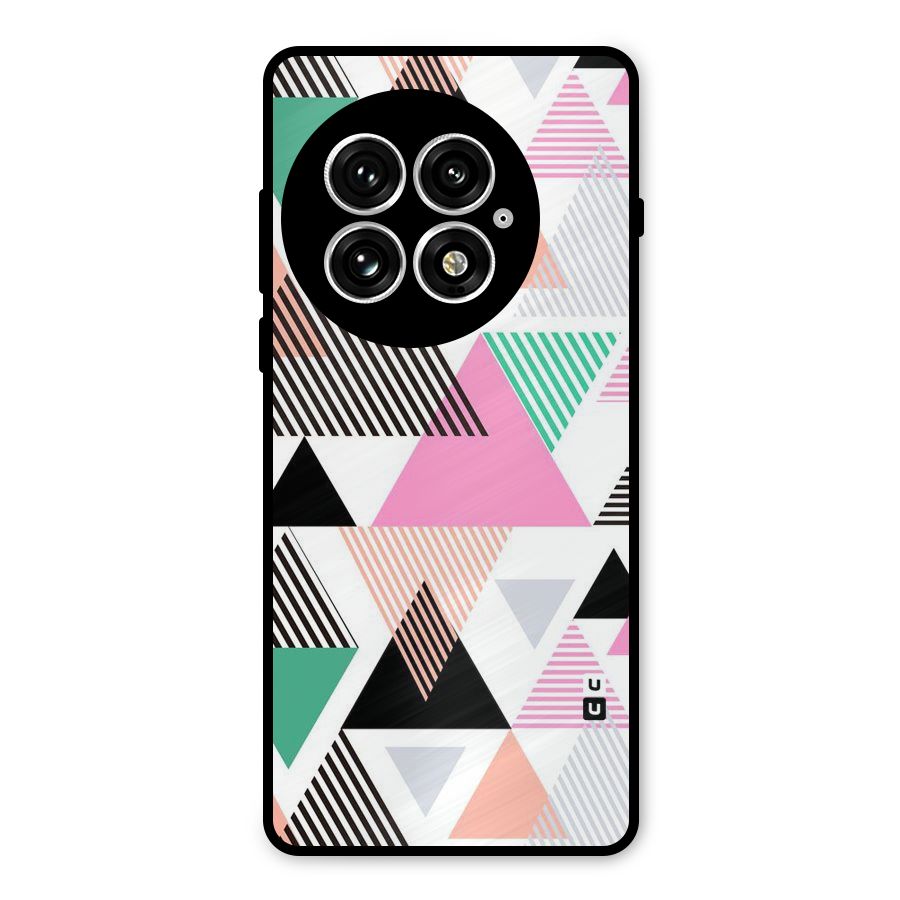 Stripes Abstract Colors Metal Back Case for OnePlus 13