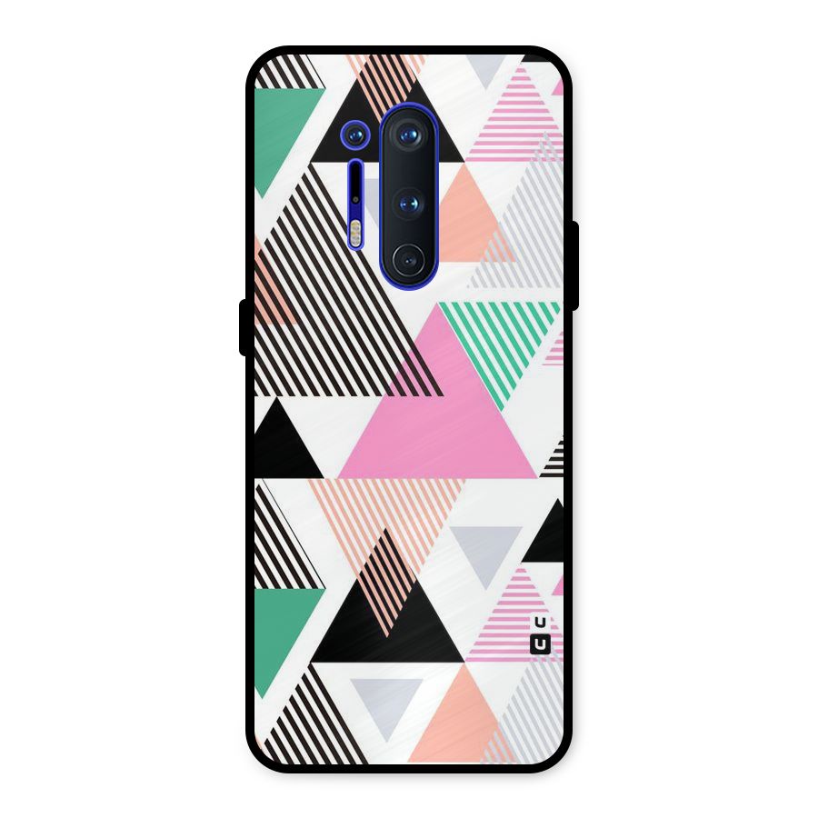 Stripes Abstract Colors Metal Back Case for OnePlus 8 Pro