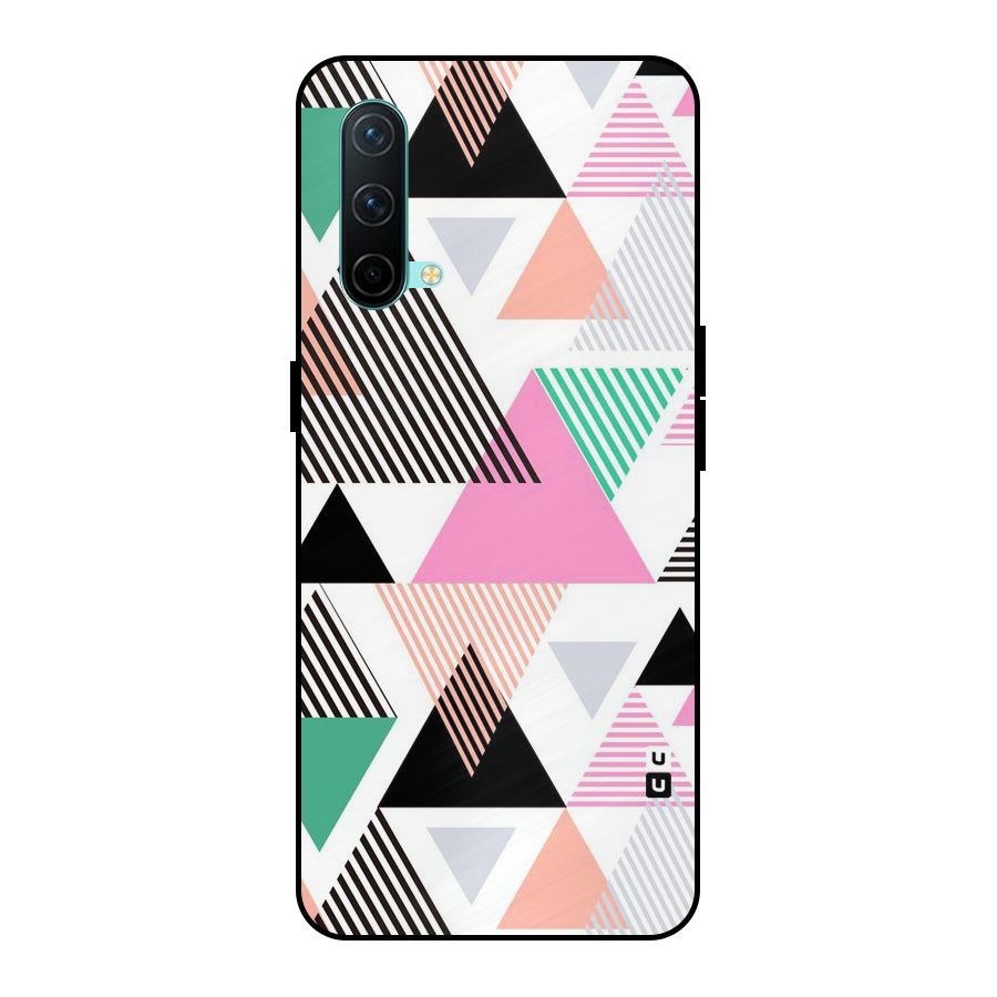 Stripes Abstract Colors Metal Back Case for OnePlus Nord CE 5G