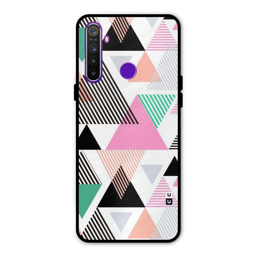Stripes Abstract Colors Metal Back Case for Realme 5