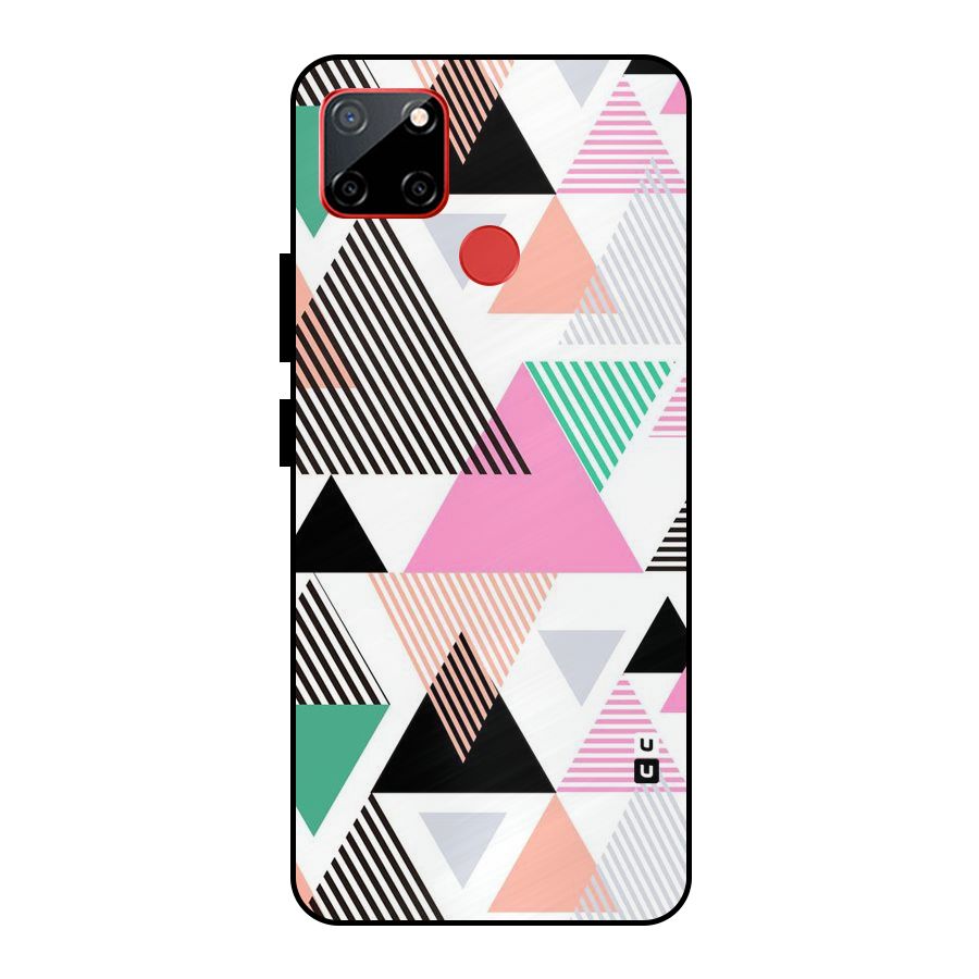 Stripes Abstract Colors Metal Back Case for Realme C12