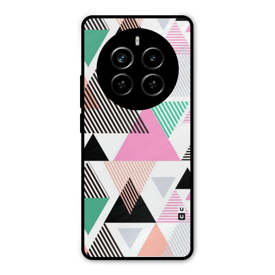 Stripes Abstract Colors Metal Back Case for Realme P1 Pro
