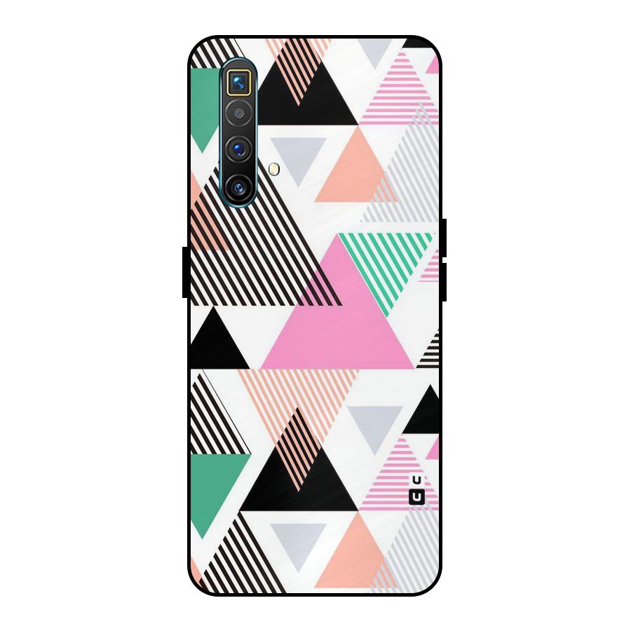 Stripes Abstract Colors Metal Back Case for Realme X3 SuperZoom