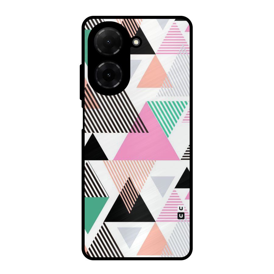 Stripes Abstract Colors Metal Back Case for Redmi A5 4G