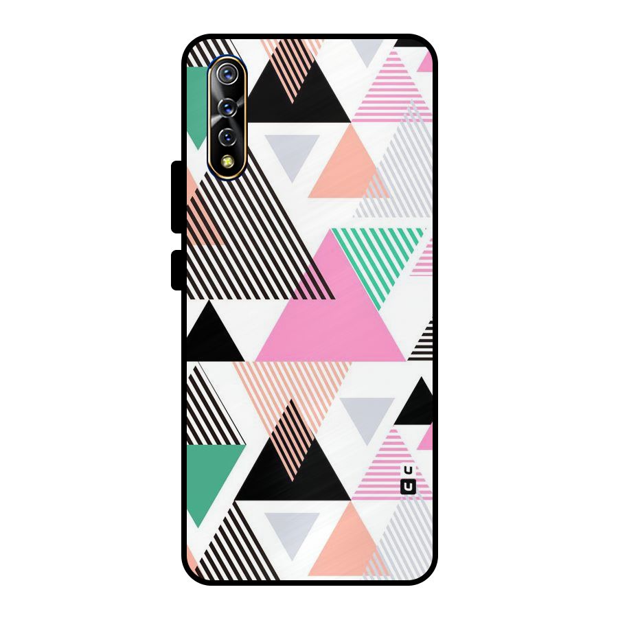 Stripes Abstract Colors Metal Back Case for Vivo S1