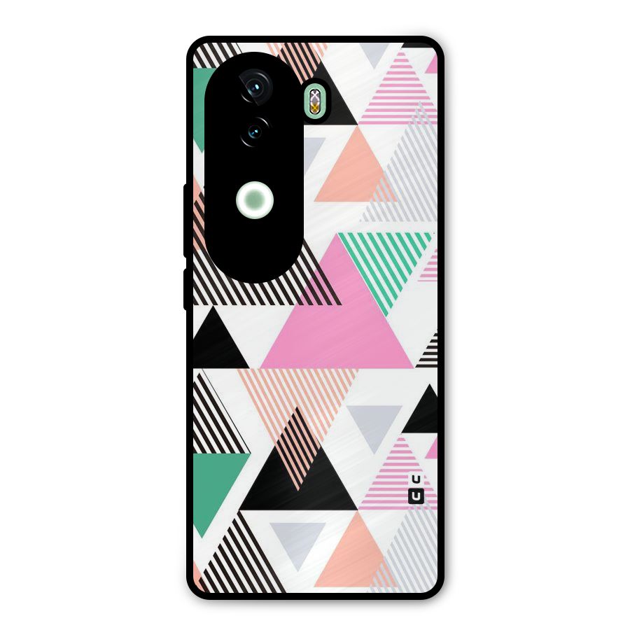 Stripes Abstract Colors Metal Back Case for Vivo V40e