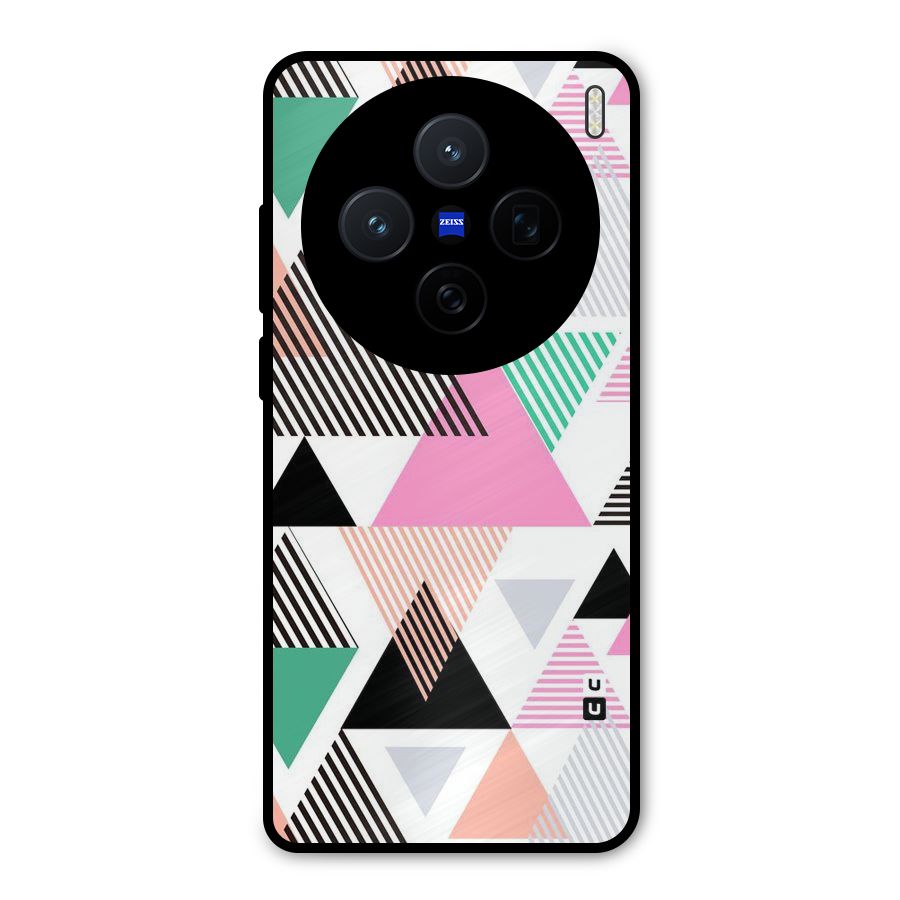 Stripes Abstract Colors Metal Back Case for Vivo X200