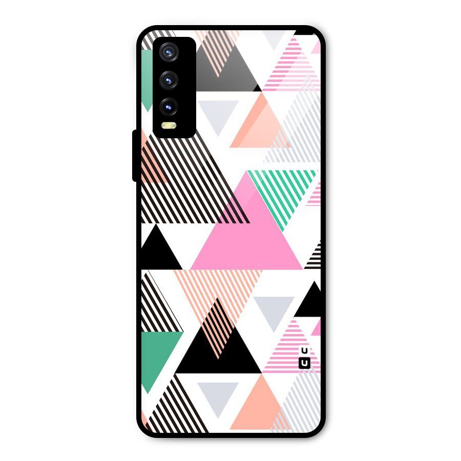 Stripes Abstract Colors Metal Back Case for Vivo Y20