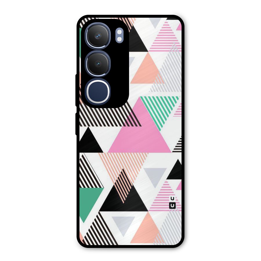 Stripes Abstract Colors Metal Back Case for Vivo Y29