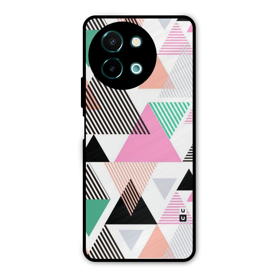 Stripes Abstract Colors Metal Back Case for Vivo Y58
