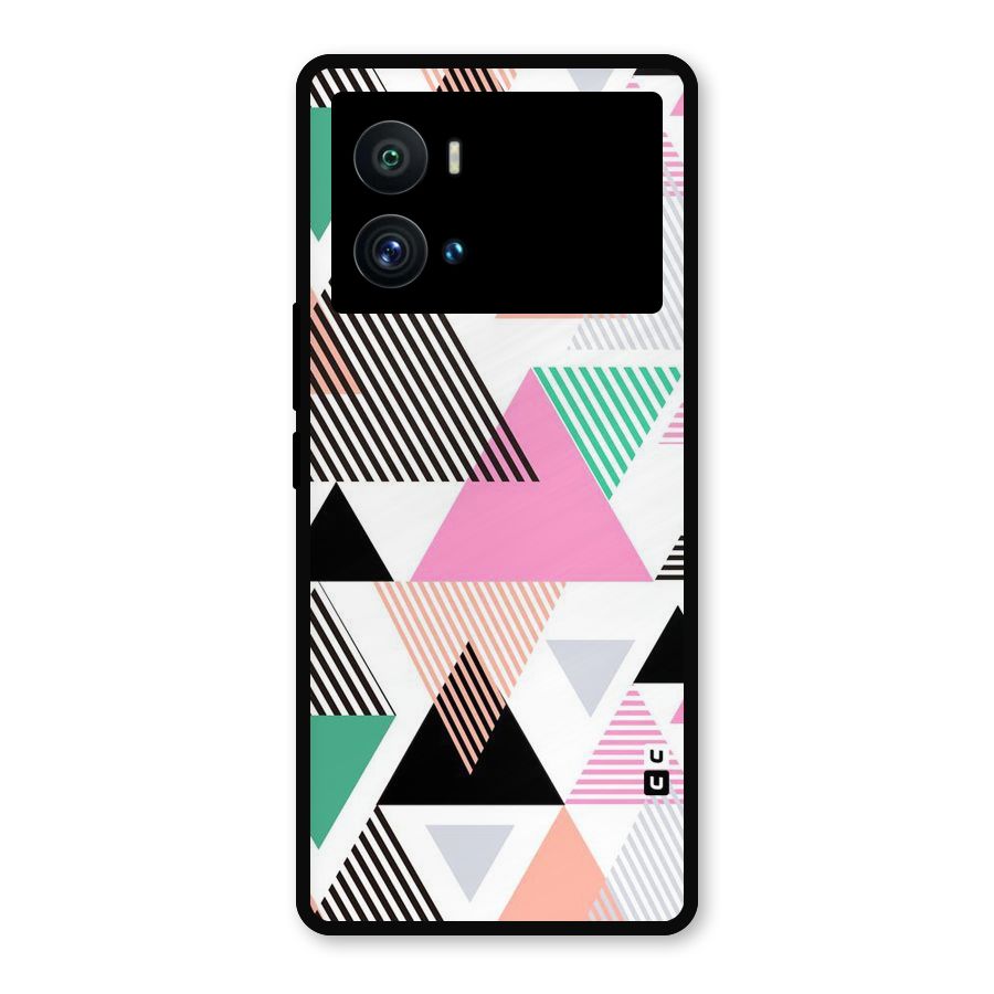Stripes Abstract Colors Metal Back Case for iQOO 9 Pro