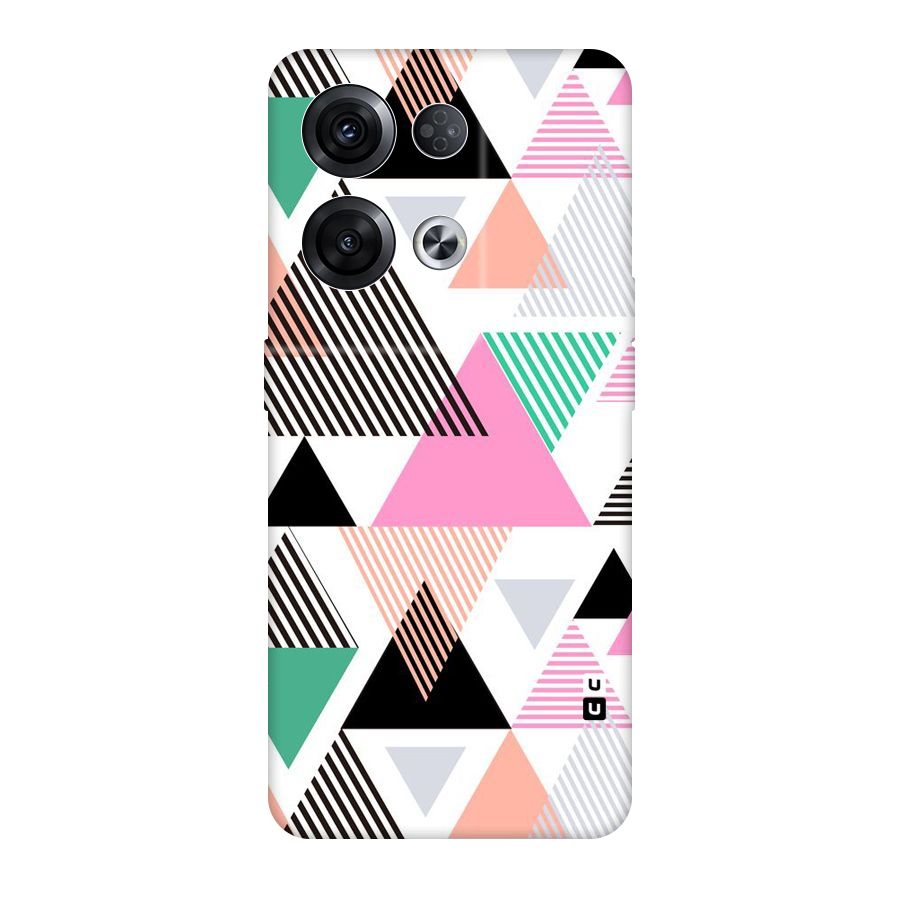 Stripes Abstract Colors Original Polycarbonate Back Case for Oppo Reno8 Pro 5G