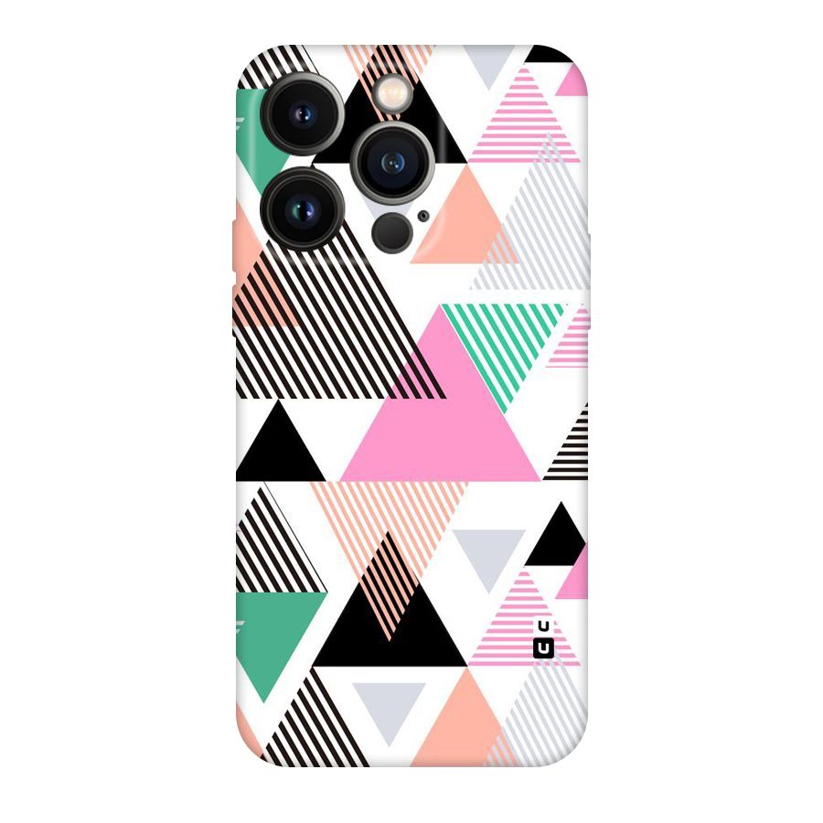 Stripes Abstract Colors Original Polycarbonate Back Case for iPhone 14 Pro