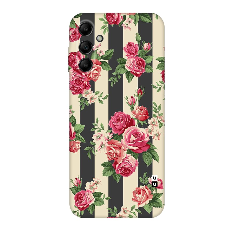 Stripes And Floral Original Polycarbonate Back Case for Galaxy A14 5G