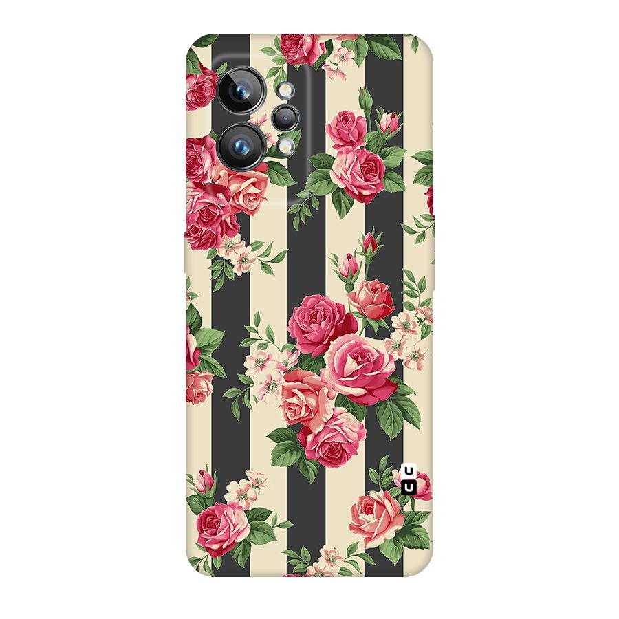 Stripes And Floral Original Polycarbonate Back Case for Realme GT2 Pro