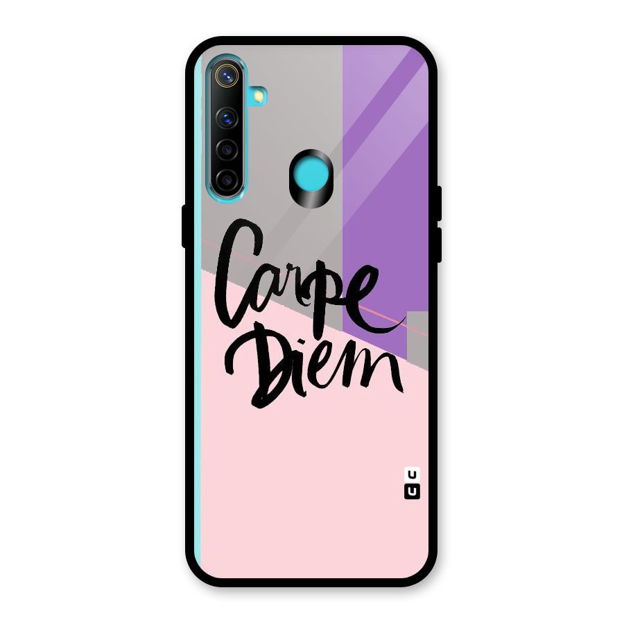 Stripes Black Diem Glass Back Case for Realme 5