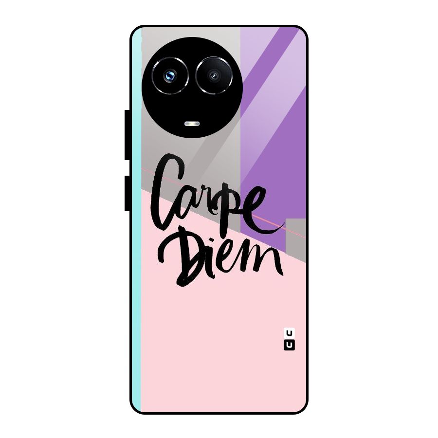 Stripes Black Diem Glass Back Case for Realme Narzo 60X