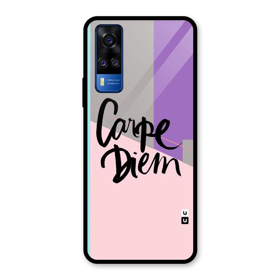 Stripes Black Diem Glass Back Case for Vivo Y31
