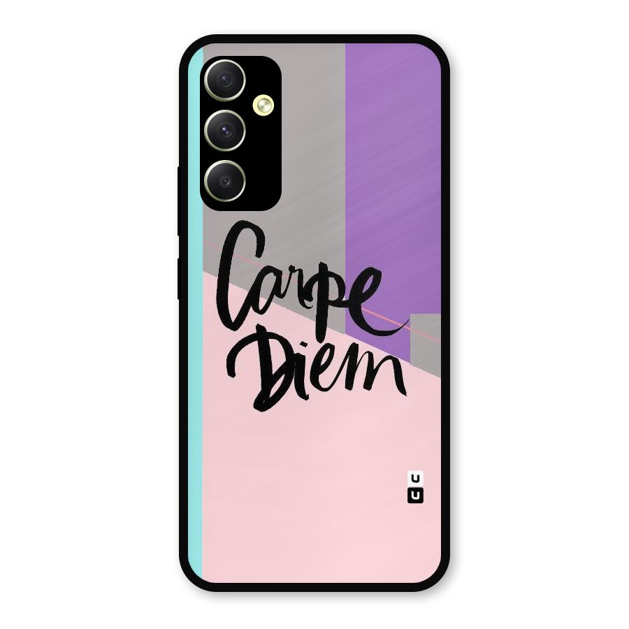 Stripes Black Diem Metal Back Case for Galaxy A34