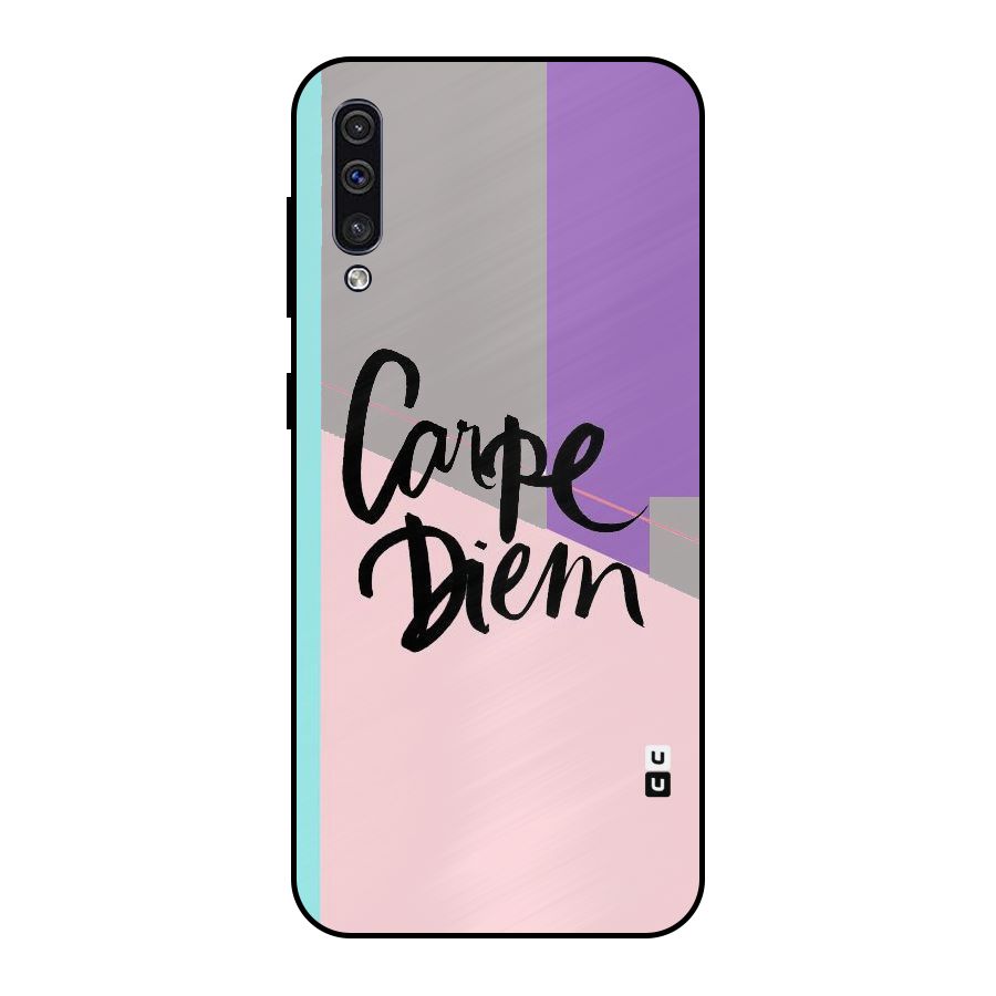 Stripes Black Diem Metal Back Case for Galaxy A50
