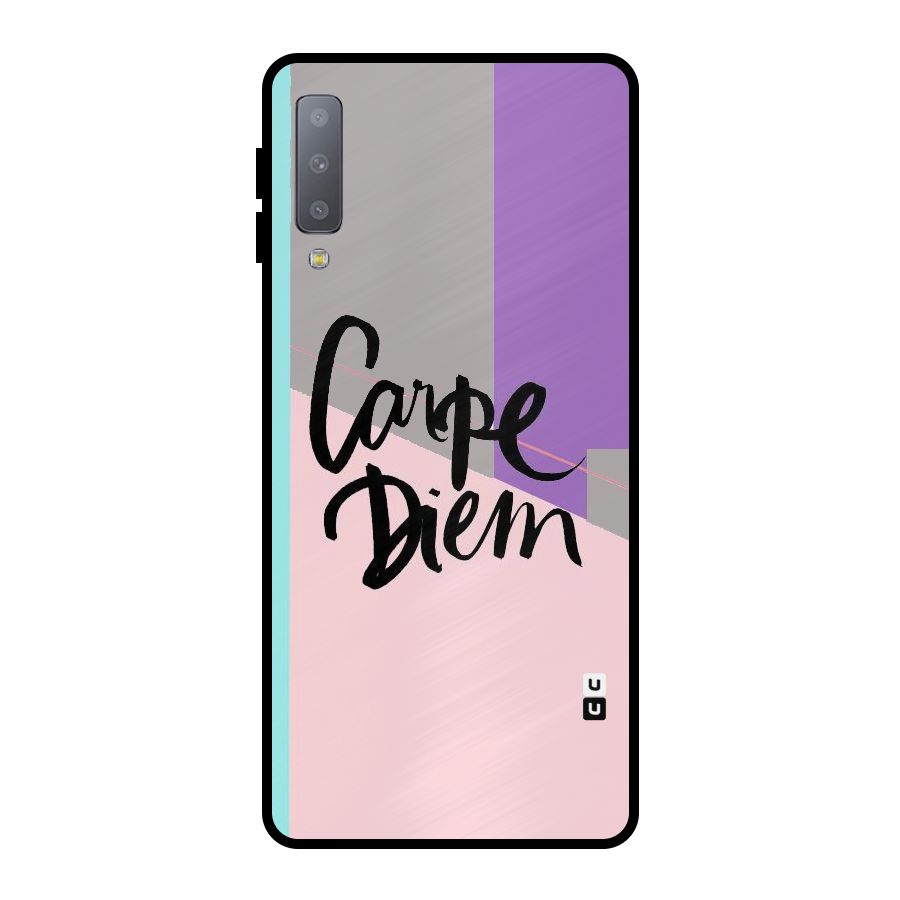 Stripes Black Diem Metal Back Case for Galaxy A7 (2018)