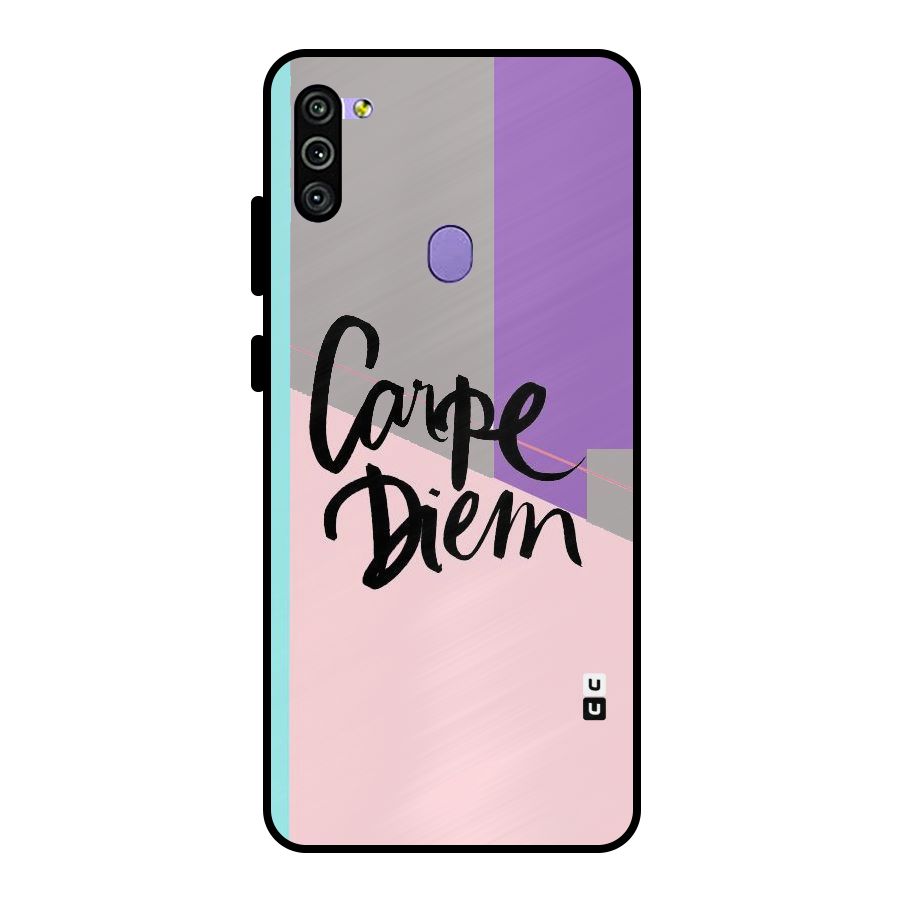 Stripes Black Diem Metal Back Case for Galaxy M11