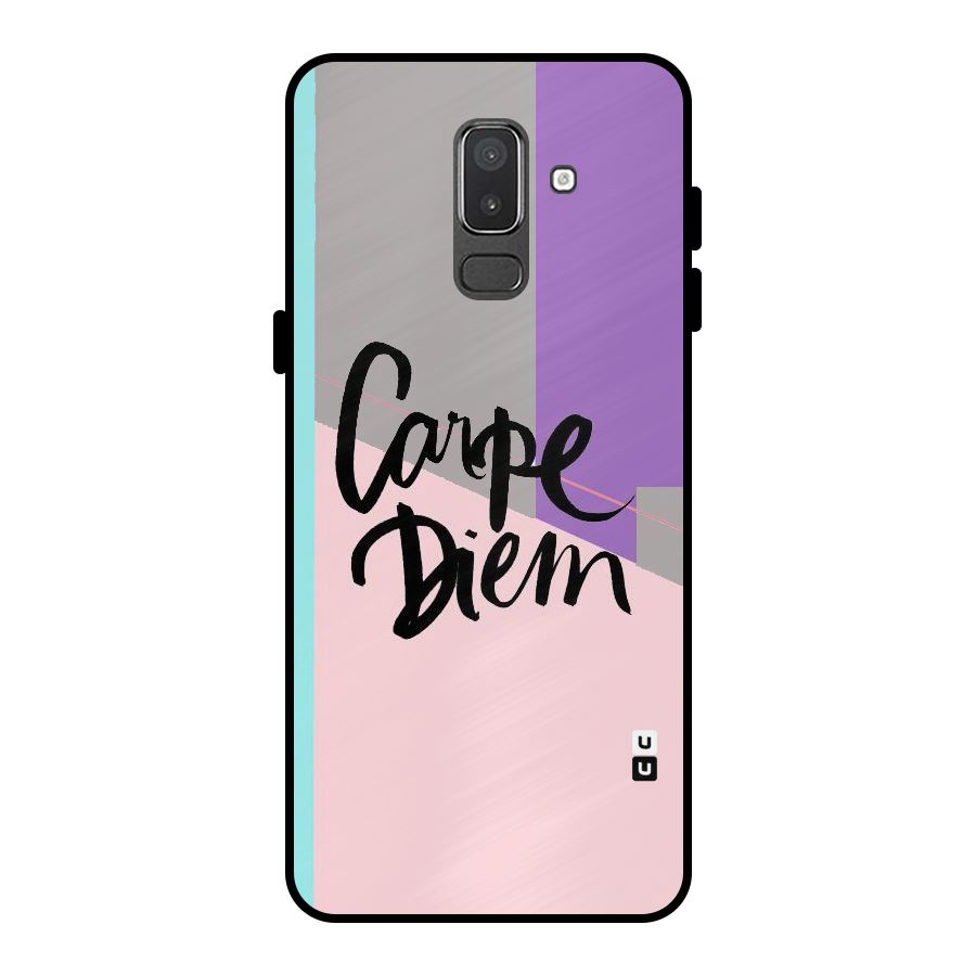 Stripes Black Diem Metal Back Case for Galaxy On8 (2018)