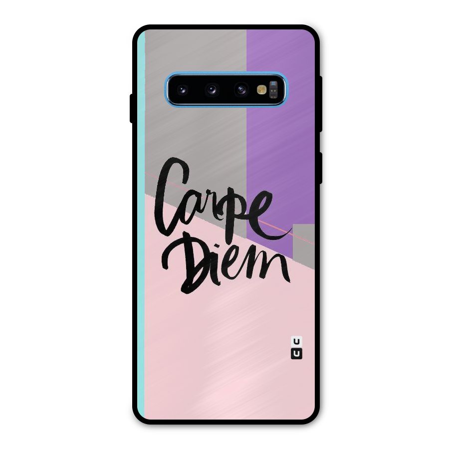 Stripes Black Diem Metal Back Case for Galaxy S10