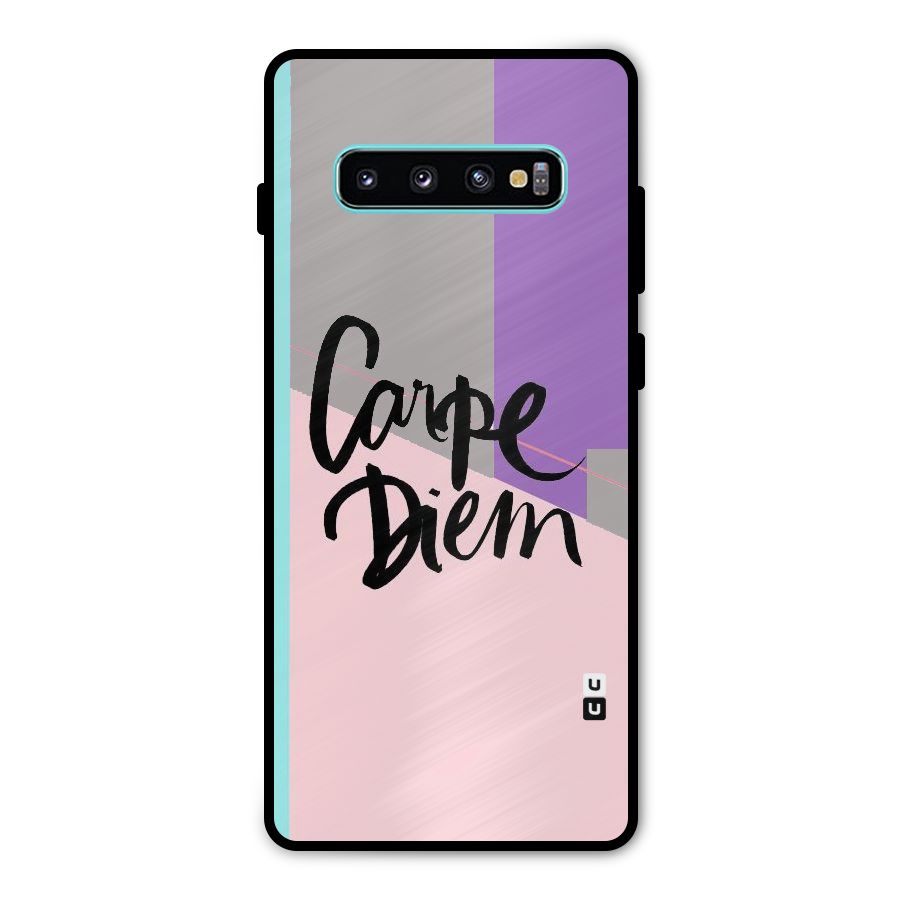 Stripes Black Diem Metal Back Case for Galaxy S10 Plus
