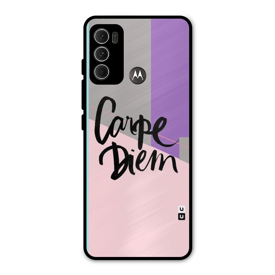 Stripes Black Diem Metal Back Case for Moto G60