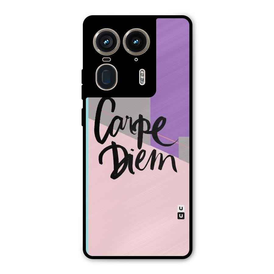 Stripes Black Diem Metal Back Case for Motorola Edge 50 Ultra