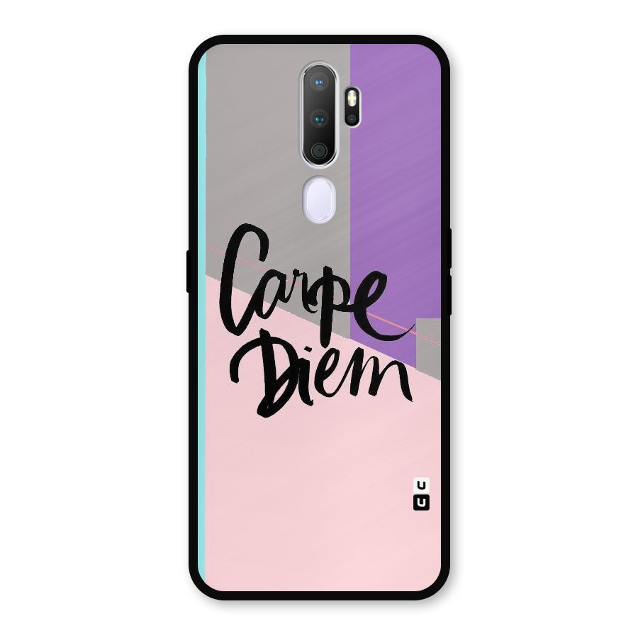 Stripes Black Diem Metal Back Case for Oppo A5 (2020)