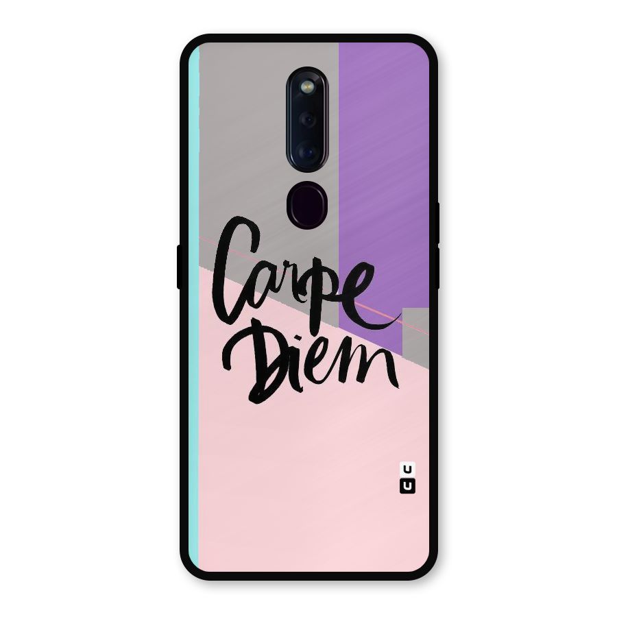 Stripes Black Diem Metal Back Case for Oppo F11 Pro