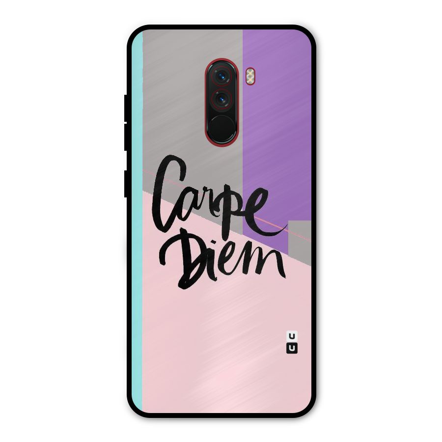 Stripes Black Diem Metal Back Case for Poco F1