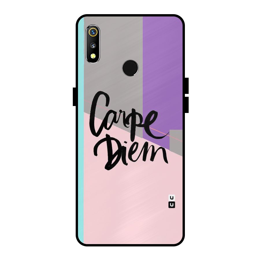 Stripes Black Diem Metal Back Case for Realme 3i