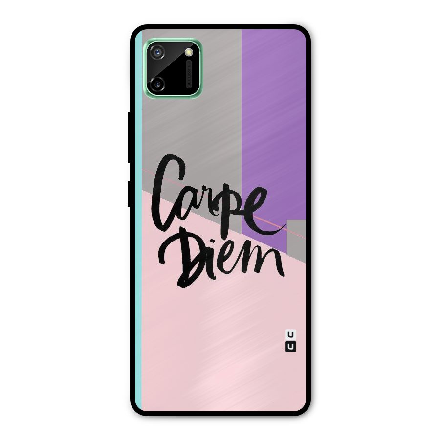 Stripes Black Diem Metal Back Case for Realme C11