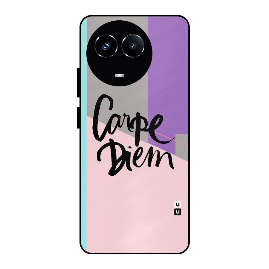 Stripes Black Diem Metal Back Case for Realme Narzo 60X
