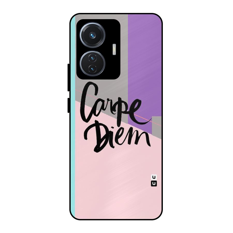 Stripes Black Diem Metal Back Case for Vivo T1 44W