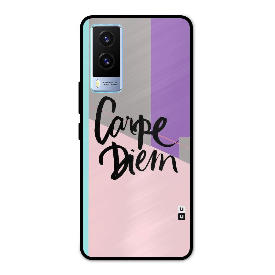 Stripes Black Diem Metal Back Case for Vivo V21e 5G