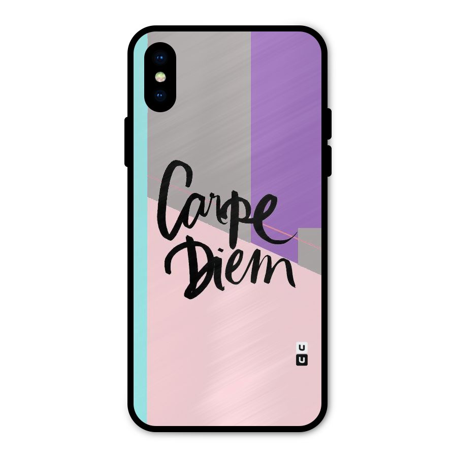 Stripes Black Diem Metal Back Case for iPhone XS