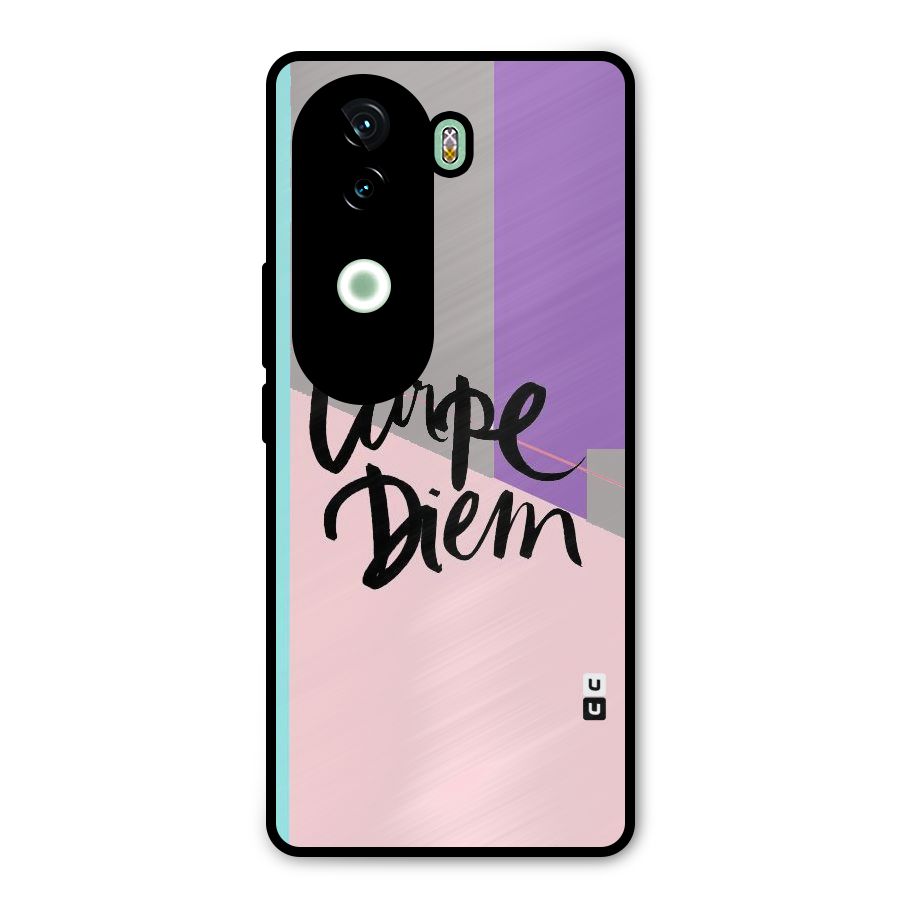 Stripes Black Diem Metal Back Case for iQOO Z9s