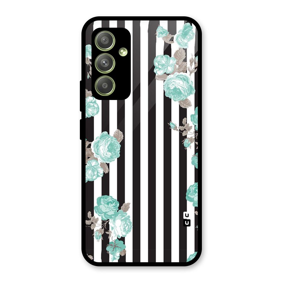 Stripes Bloom Glass Back Case for Galaxy A54