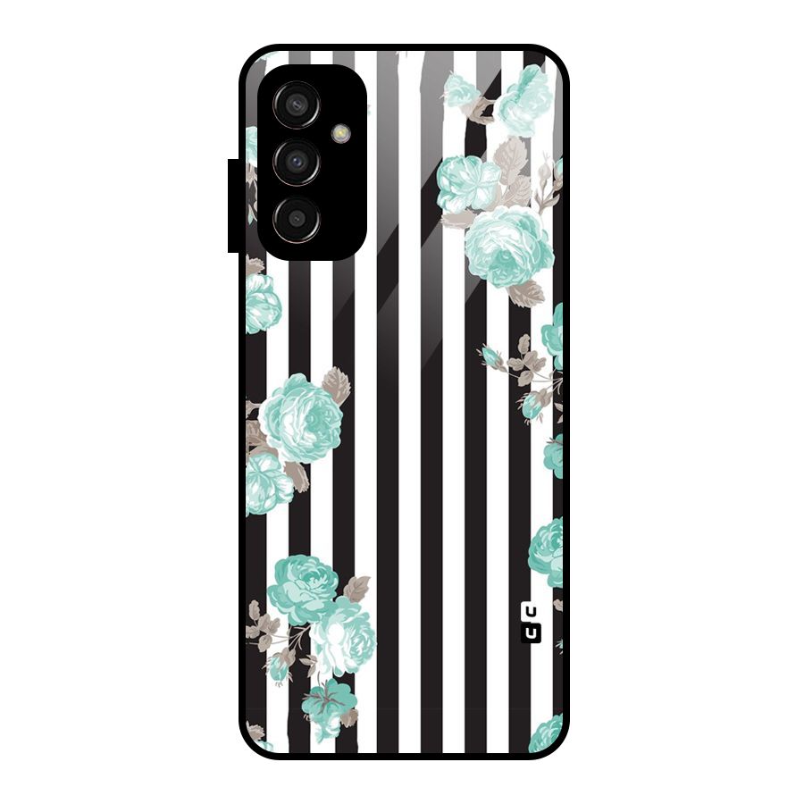 Stripes Bloom Glass Back Case for Galaxy F13