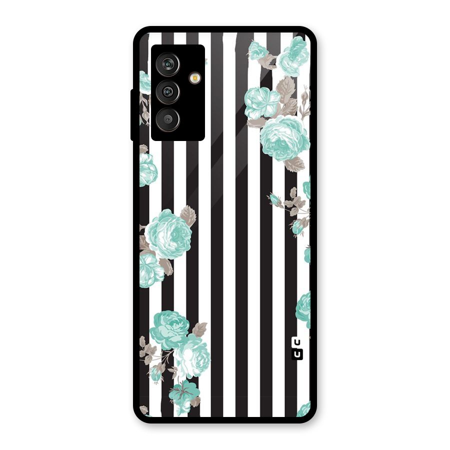 Stripes Bloom Glass Back Case for Galaxy M13