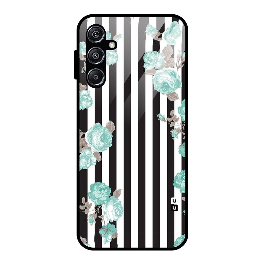 Stripes Bloom Glass Back Case for Galaxy M34 5G