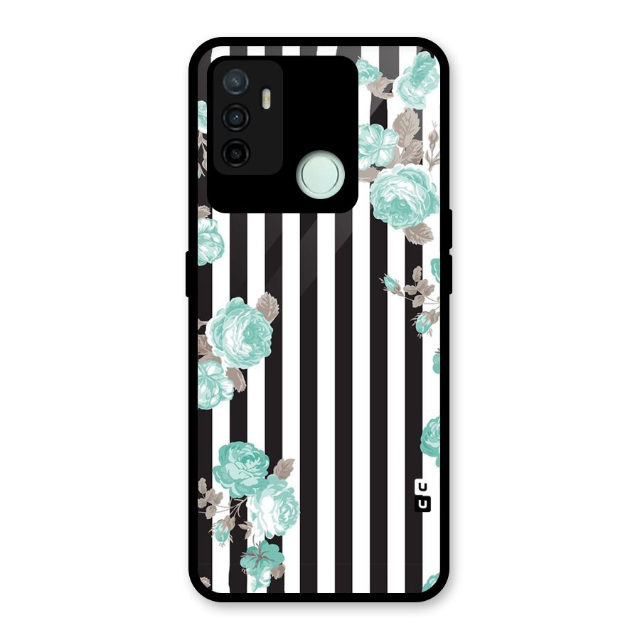 Stripes Bloom Glass Back Case for Oppo A53