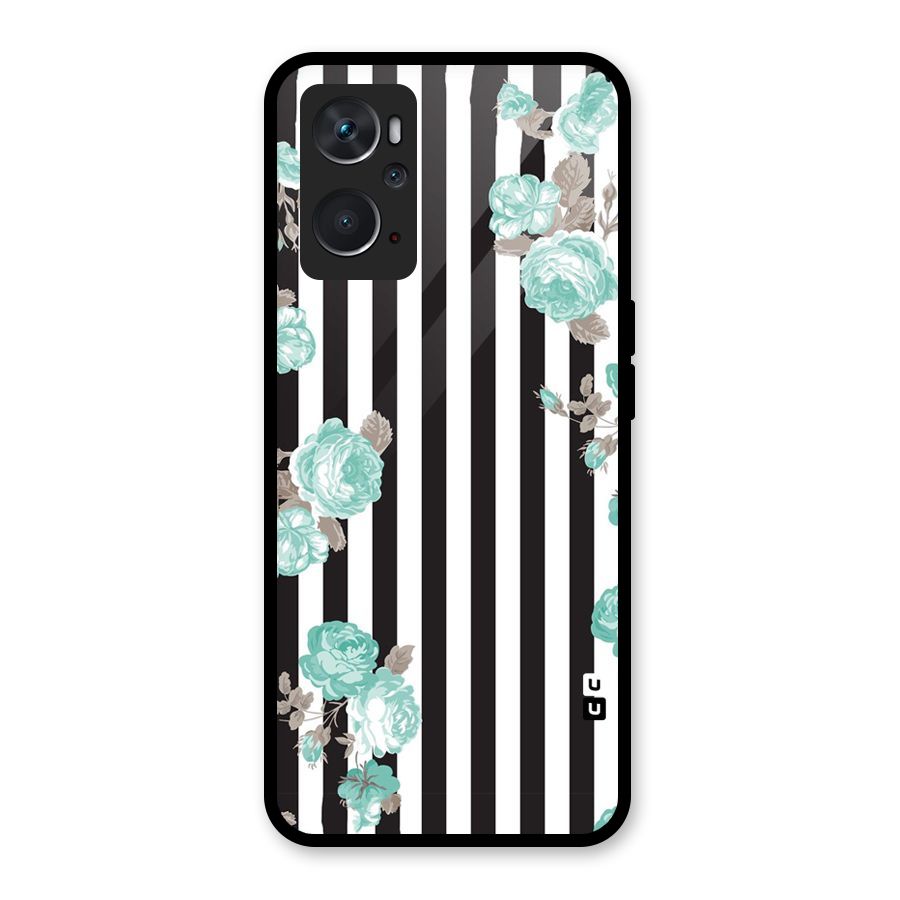 Stripes Bloom Glass Back Case for Oppo K10 4G