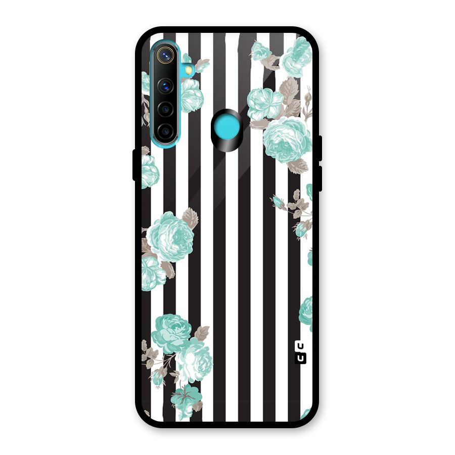 Stripes Bloom Glass Back Case for Realme 5i