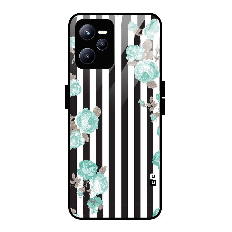 Stripes Bloom Glass Back Case for Realme C35